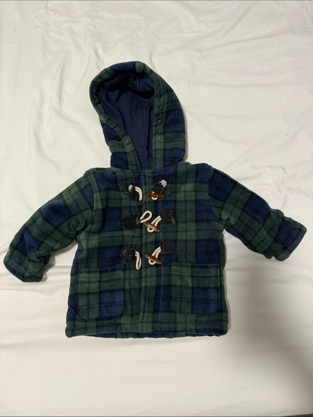 Kids plaid warm flannel jacket size 9-12 months